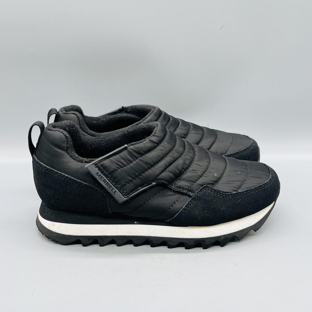 Merrell Shoes Women 6 Black Blackout Warm Strap Slip On Sneakers Walking Comfort